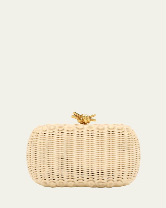 Knot Chain Rattan Crossbody Bag
